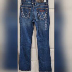 Wrangler Women's Dark Blue Straight-Leg Jeans